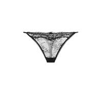 Dorina String-Tanga Origins - Komplett aus Spitze, Spitzenbesatz, Picot-Gummizug an den Beinöffnungen, Schleifen-Detail vorne, Schwarz