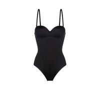 Dorina SUBLIME SCULPT Body-Tanga Damen - Leicht gepolstert, Ohne Bügel, Mittlere Stützkraft, Verstellbare & Abnehmbare Träger, Druckknopfverschluss im Schritt, Schwarz