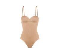 Dorina SUBLIME SCULPT Body-Tanga Damen - Leicht gepolstert, Ohne Bügel, Mittlere Stützkraft, Verstellbare & Abnehmbare Träger, Druckknopfverschluss im Schritt, Beige