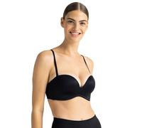 DORINA SUBLIME SCULPT Damen Gepolsterter Bandeau-BH, Drahtlos mit Vorgeformten Cups, Mehrweg Verstellbare Abnehmbare Träger, Rutschfeste Rückenkonstruktion, Schwarz