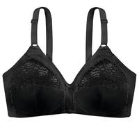 Bralette-BH DORINA "MONICA", Damen, Gr. 80, Cup B, schwarz, Spitze, Obermaterial: 88% Baumwolle, 9% Polyamid, 3% Elasthan, unifarben, leicht transparent, feminin, bequem, BHs, mit Spitzeneinsätze an d