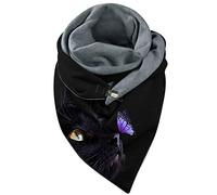 Dorjuli Frauen Schal Mit Knöpfen Elegant Klassischer Persönlichkeit Geometrische Kaschmir-Schal mit Button Herbst Valentinstag Ein Weicher Schal als Geschenk, damen, E-2, Einheitsgröße