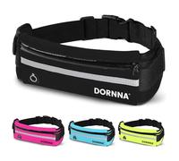 DORNNA® Laufgürtel für Handy - Lauftasche für Herren und Frauen, Hüfttasche, Sportgürtel, Running Belt zum Joggen, Laufen, Sport, Fitness. (Schwarz)