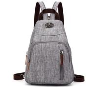 DORRISO Damen Rucksäcke Mode Tagesrucksäcke Kleiner Schulranzen Leicht Schultertaschen Handtasche Reise Schulter Tasche Tourismus Beiläufig Outdoor Frauen Rucksack Grau