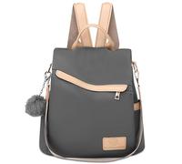 DORRISO Damenrucksack Klein 2 in 1 Diebstahlsicher Wasserdicht Leicht Cityrucksack Handtasche - Eleganter Rucksack für Arbeit, Reisen und Alltag Grau