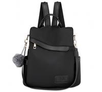 DORRISO Damenrucksack Klein 2 in 1 Diebstahlsicher Wasserdicht Leicht Cityrucksack Handtasche - Eleganter Rucksack für Arbeit, Reisen und Alltag Schwarz A