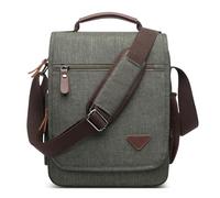 DORRISO Mode Umhängetasche Herren Schultertasche Elegante Schultertaschen für 12.9 Zoll Laptop Kuriertasche Männer Casual Reise Schule Schultertasche Herren Kuriertasche Grün