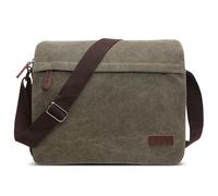 DORRISO Mode Umhängetasche Herren Schultertasche Leinwand Kuriertasche Laptoptasche für 13.3 Zoll Laptop Kuriertasche Männer Casual Reise Bergsteigen Schultertaschen Grün