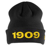 Dortmund Borussia BVB Beanie New Era 1909 - Offizielle Fan Mütze Schwarz Gelb - Wintermütze Herren Damen - Warm, Stretch, Fußball Fanartikel