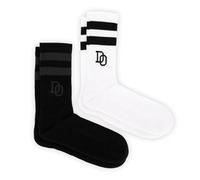 Dortmund Borussia BVB College Socken 2er Set (DE/NL/SE/PL, Numerisch, 43, 46, Regular, Regular, Weiß/Schwarz)