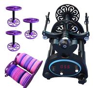 dosiwlatever 12V Electric Yarn Winder, Garnwickelmaschinen, 3 kleine Spulen, 800 U/min, Vorwärts- und Rückwärtsdrehen, Verzwirnen und Verdrehen von Wolle, Baumwolle und Fasern zu Garn,Black