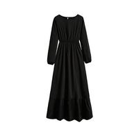DOTBUY-SHOP Muslimisches Kleid Damen Ohne Hijab Muslim Sommerkleid Lange Robe Naher Osten Dubai Türkei Arab Islamischer Ramadan Gebetskleidung Abaya für Frauen