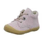 Ricosta Lauflernschuh Pepino DOTS – Schnürschuh Leder, WMS Weite Mittel, lose Einlage, Gr. 23, rosa