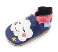 Dotty Fish Leder-Krabbelschuhe - rutschfest, weiche Sohle - Wolke 3-4 J.