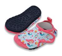 Dotty Fish Wasserschuhe für Babys und Kinder - Barfußgefühl, rutschfest für Pool & Strand, schnelltrocknend, Flexible Gummisohle, Verstellbarer Verschluss, Jungen & Mädchen - Meerjungfrau - 21-22 EU