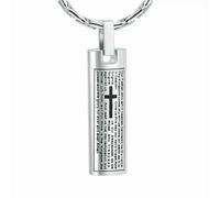 DOTUIARG Einäscherungshalskette Einäscherungsschmuck 30mm Edelstahlpolierter Würfelurnen-Anhänger Gedenkasche als Andenken