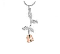 DOTUIARG Rosenblütenblatt-Anhänger Einäscherungsschmuck Asche Erinnerungsstücke Schmuck Souvenir Rosenhalskette für Frauen