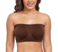 DotVol Damen Nahtlose Bügel Bandeau BH(Kaffee XL)