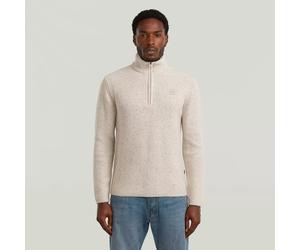 Double collar half zip knit S