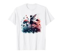 Double Exposure Magic Fairy Forest Surrealer Gartenpilz T-Shirt