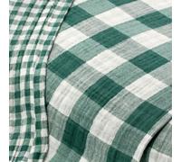 Doubleface Musselin/Doppel-Gaze "Karo", eukalyptus