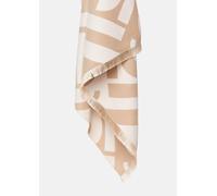 Doubleface-Schal mit Logo-Muster beige ONESIZE