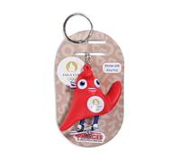 Doudou et Compagnie PARIS 2024 Paris 2024-JO Olympische Spiele Schlüsselanhänger, Maskottchen PHRYGE JO, JO2415, Rot, 7 cm (Packung mit 2)