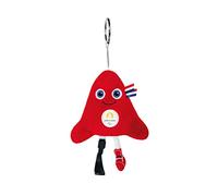 Doudou et Compagnie - Schlüsselanhänger Plüsch Paralympischer Phryge - offizielles Maskottchen der Olympischen und Paralympischen Spiele 2024 - Form Phrygische Mütze, Rot - 10 cm - JO2499
