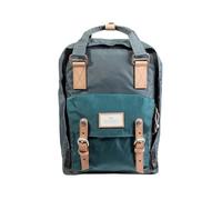 Doughnut MACAROON JUNGLE Rucksack Unisex 16L mit Laptopfach I Studenten-Rucksack funktionell & handgefertigt I Backpack aus recycelten PET-Flaschen & Ocean Waste I Daypack in Charcoal x Teal