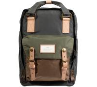 Doughnut MACAROON JUNGLE Rucksack Unisex 16L mit Laptopfach I Studenten-Rucksack funktionell & handgefertigt I Backpack aus recycelten PET-Flaschen & Ocean Waste I Daypack in OLIVE x ARMY