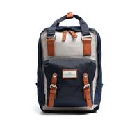 DOUGHNUT MACAROON Rucksack Unisex 16L mit Laptopfach I Studenten-Rucksack funktionell & handgefertigt I ideal als Reise-Rucksack oder leichter City-Rucksack I Daypack (Einheitsgröße, Elfenbein X Navy)