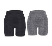 DOUKI Shapermov - SHAPERMOV Ion Shaping Shorts, Comfort Breathable Fabric, Tummy Control Butt Lifter (Black+Grey,M)