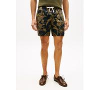 Dover Pure Linen Print 6" Inseam Chino Shorts Schwarz 34_i