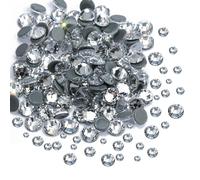 Dowarm 2400 Stuck kristallklare Hotfix-Strasssteine in gemischten Gr?ssen, Hotfix-Kristalle zum Basteln, Kleidung, flache Ruckseite, Glas-Edelstei