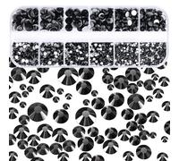 Dowarm 2650 Stuck Nicht-Hotfix-Glas-Strasssteine mit flacher Ruckseite, 6 Gr ssen, 1,5 mm 6,5 mm, zum Aufkleben, flache Kristalle mit flacher Ru