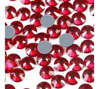 Dowarm Hotfix-Kristall-Strasssteine, Hotfix-Kristalle zum Basteln, Kleidung, flache R?ckseite, Glaskristall zur Dekoration, runde Edelsteine (Sia