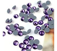 Dowarm Hotfix-Kristall-Strasssteine, Hotfix-Kristalle zum Basteln, Kleidung, flache R?ckseite, Glaskristall zur Dekoration, runde Edelsteine (Tan