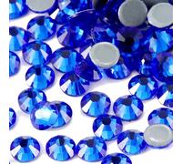 Dowarm Hotfix-Kristall-Strasssteine, Hotfix-Kristalle zum Basteln, Kleidung, flache R?ckseite, Glaskristall zur Dekoration, runde Edelsteine (Sap