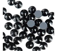 Dowarm Hotfix-Kristall-Strasssteine, Hotfix-Kristalle zum Basteln, Kleidung, flache R?ckseite, Glaskristall zur Dekoration, runde Edelsteine (Tie