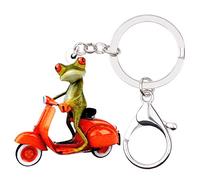 DOWAY Acryl Charm Krone Frosch Schlüsselanhänger Insekt Anhänger Für Damen Mädchen Handtasche Auto Schlüsselanhänger (Orange)