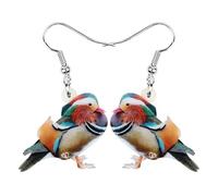 DOWAY Acryl Cute Ente Ohrringe Enten Schmuck Duck Bauernhof Dekoration für Damen Frauen Mädchen lustig Party Geschenke (Beige)