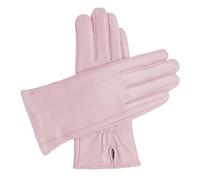 Downholme Klassische Lederhandschuhe mit Innenfutter aus Kaschmir für Damen (Rosa, XS)