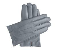 Downholme Klassische Lederhandschuhe mit Innenfutter aus Kaschmir für Herren (Grau, L)