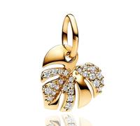 Doyafer Golden Turtle Backed Bambus Blatt Anhänger Fit Damen Halskette 925 Sterling Silber Anhänger Familie Freunde Geschenk