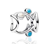Doyafer Turquoise Blue Whale Charms Anhänger 925 Sterling Silber Charm kompatibel mit Damen Armband Halskette Anhänger Geburtstagsgeschenke für Familienfreunde