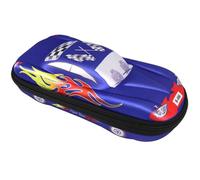 Doyomtoy Rennwagen Federmäppchen,Renn-Auto Kapazität Briefpapier Pouch Stifte Etui 3D Mäppchen Jungen Teenager für Schul und Bürobedar (Dunkelblau)