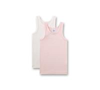 Sanetta Mädchen-Unterhemden 337438/337439 uni pudrig rosa 2er-Pack Größe 92/98
