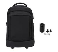 Dpofirs Rolling -Rucksack mit Rädern, Vakuum -Rucksack mit Elektrischer Pumpe, Roller -Laptop -Rucksäcke für Männer Frauen Geschäftsreisen (BLACK)
