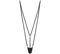 dPois Damen Einteiler Bikini Sexy Extrem Sling Shot Bodysuit Stringbody Badeanzug Monokini Sommer Strand Pool Party Outfit Schwarz Einheitsgröße