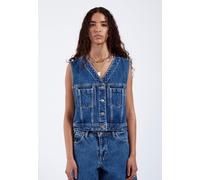 Dr. Denim - Tina Stream Mid Retro - Weste - Blau - M - 100% Baumwolle,Denim Blau M